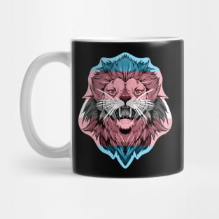 illustrated LION PRIDE series (trans pride flag) Mug